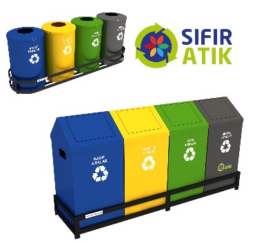 4 lü Sıfır Atık Kutuları