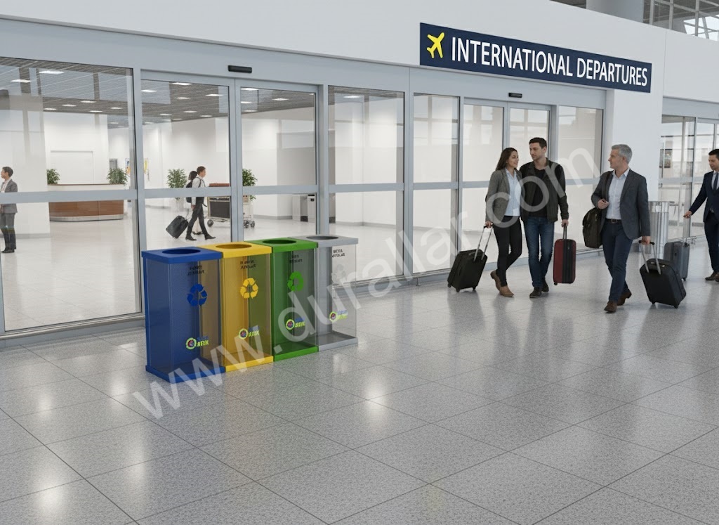 4 lü sıfır atık geri dönüşüm kutusu